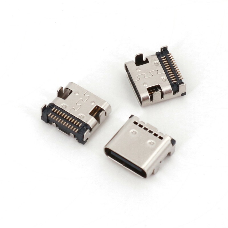 10Pcs USB 3.1 Type-C 24Pin SMT Female PCB Socket Connector Plug DIY Solder gallery