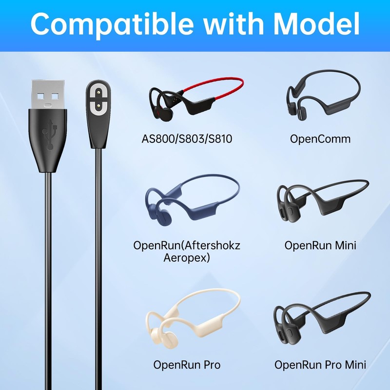 2 Pack Compatible with Shokz Charging Cable Magnetic Charger Cord Compatible ... gallery
