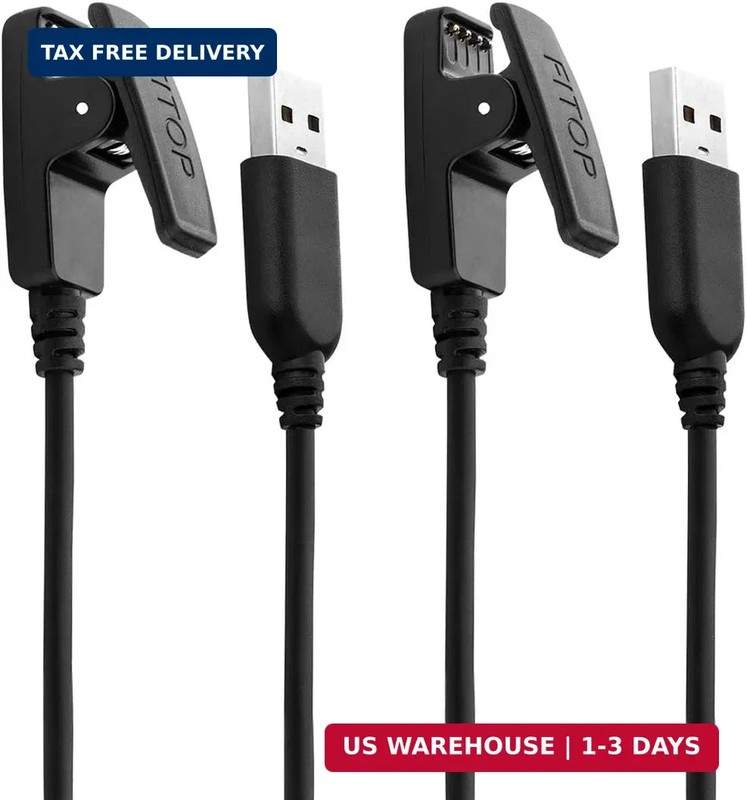 2Pack Charging Cable Compatible with Garmin Lily/Lily2/Approach S20/G10 Forerunn
