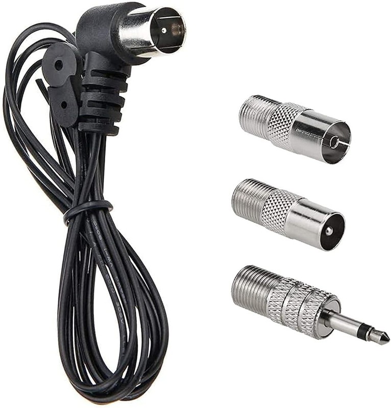 FM Antenna for Indoor Stereo Receiver 75 Ohm FM Radio Antenna with Adapter for F
