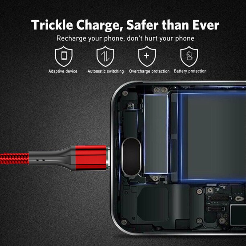 1/2M Nylon Braided USB Type C Charging Cable 3A Fast Charger Long Lead Data Sync gallery
