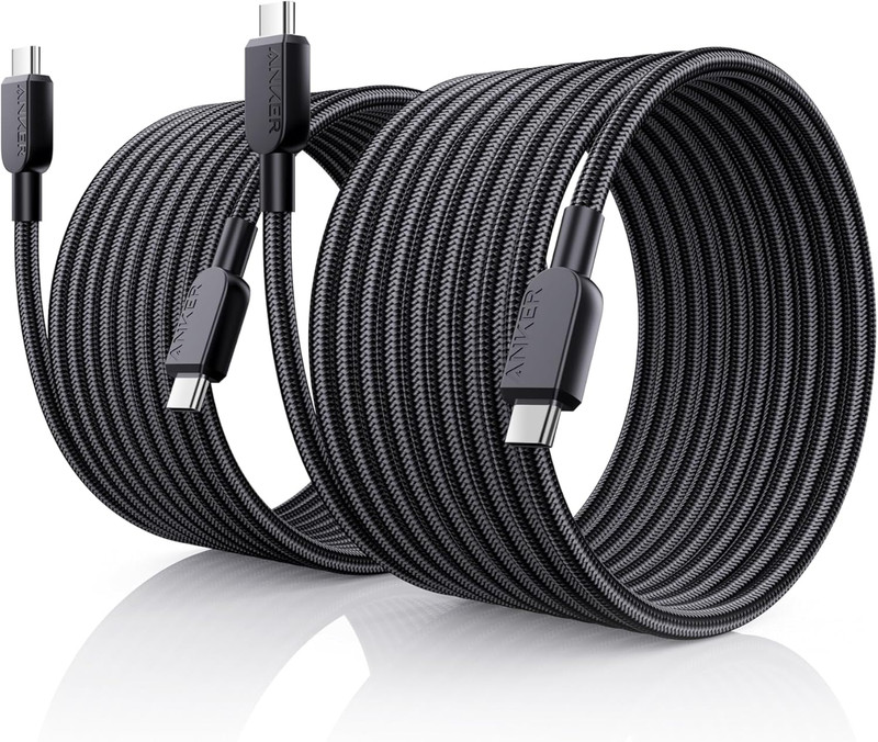 Anker USB C to USB C Cable (2Pack, 10FT),240W Type-C Fast Charging Cord for Ipho