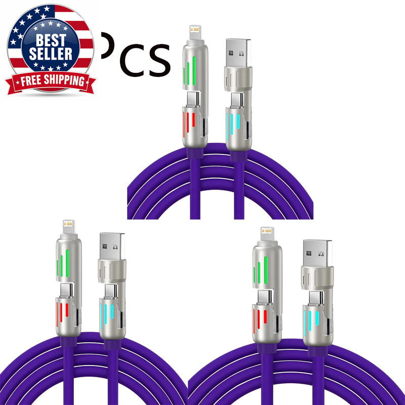 1/2/3Pcs 4-IN-1 240W USB Type C to USB C Cable PD Fast Charger Wire for Iphone 1 gallery