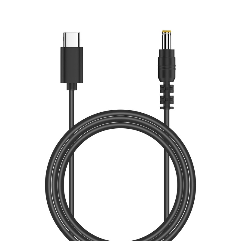 4.9 ft USB C PD Power Cable, 20V, 60W, Type-C, DC 5.5mm X 2.5mm Barrel Jack