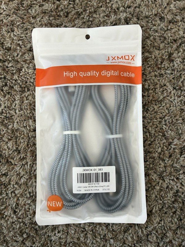 JXMOX USB C Cable 10 Ft. 3M 2 Pack New
