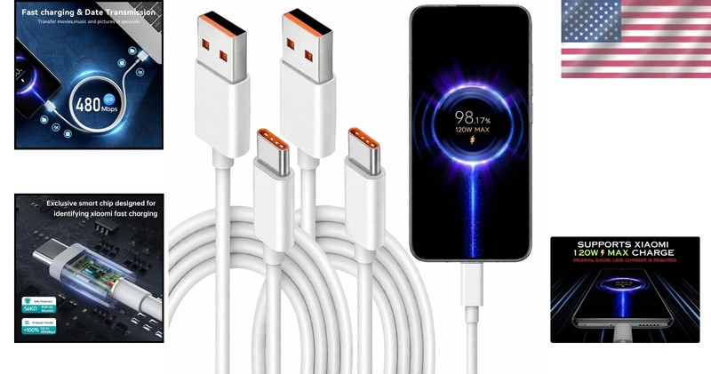 Flexible 1 Meter 120W USB C Charging Cable for Xiaomi gallery