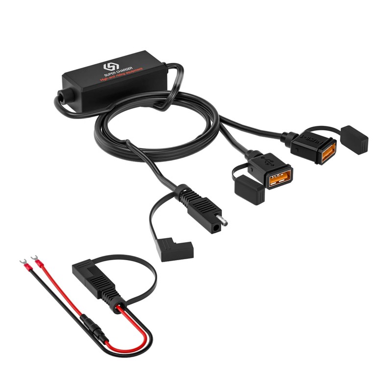 Motorcycle USB Fast Charger SAE To USB Adapter Quick Disconnect Plug Waterproof gallery