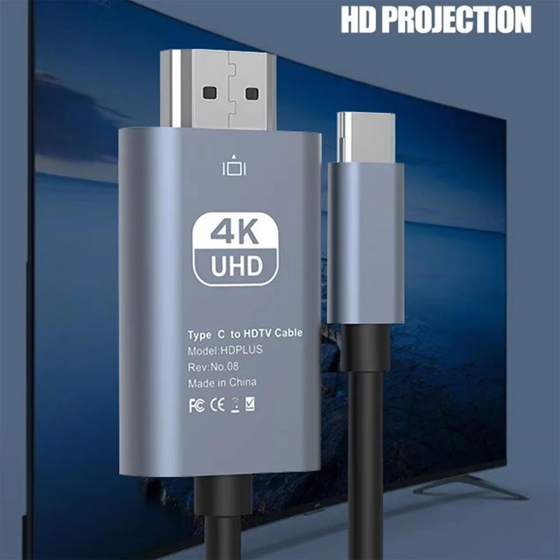 Type C To HDMI-Compatible Adapter Cable Type C To HD 30Hz 4k USB C Cable Extend gallery