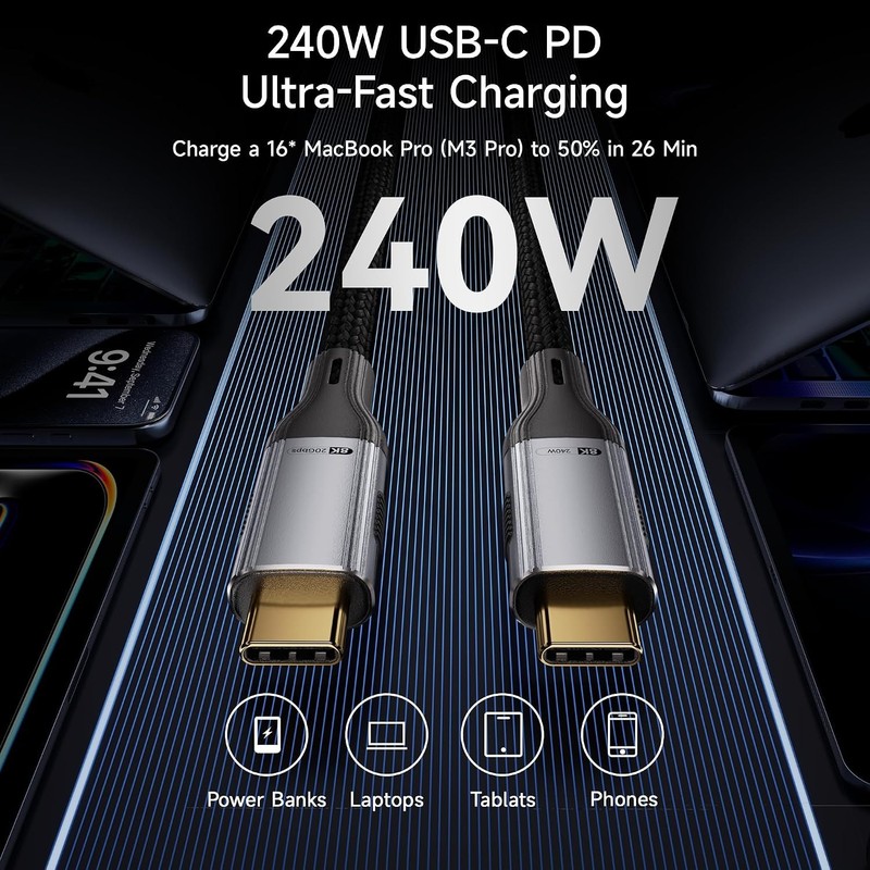 USB-C CarPlay & Android Auto Cable 6ft 2 Pack gallery