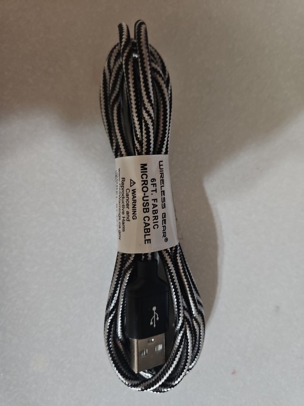 Micro USB Cable Fabric 6ft New BL1632 gallery