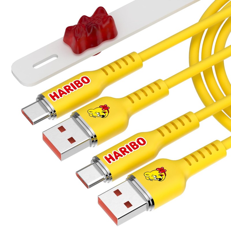 Haribo USB to USB A Cable (2 Pack, 4.9ft), Fast Charging, Soft Silicone, USB ...