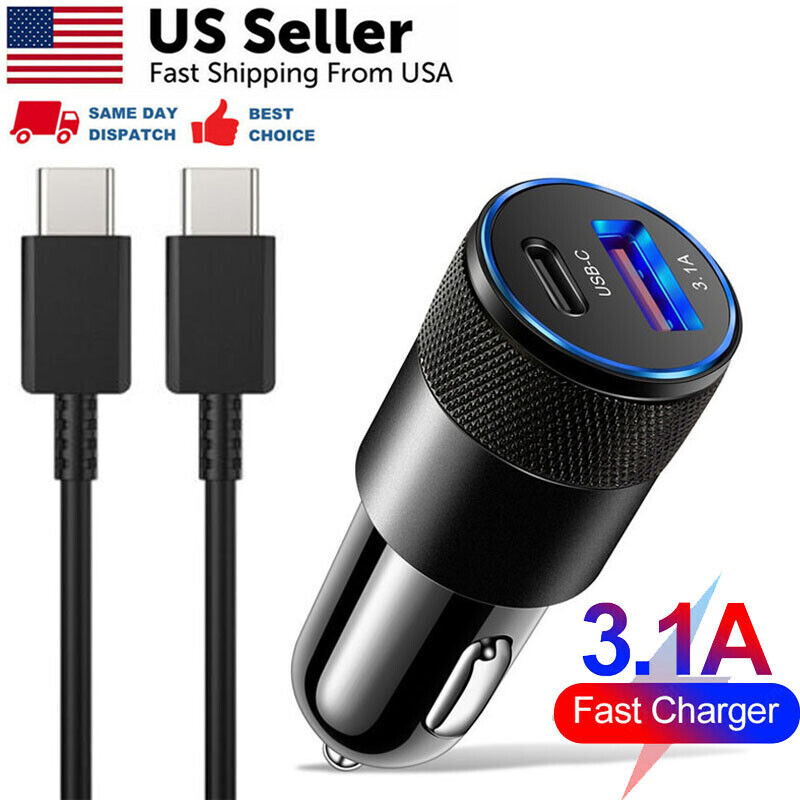 For Samsung A35 A55 A13 A53 A15 A72 A51 A25 PD40W Fast Car Charger Power Adapter