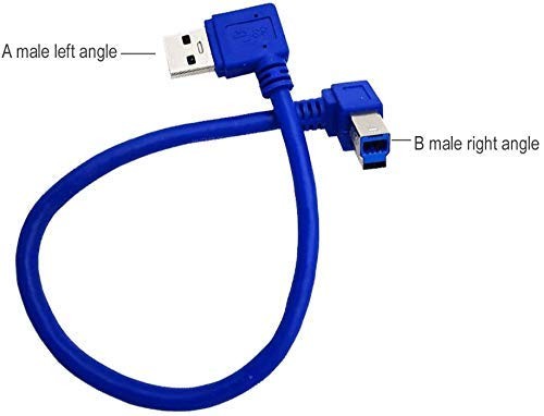 Seadream Angled USB 3.0 Printer Cable; 2Pack 1 ft / 30cm SuperSpeed USB3.0 A ... gallery