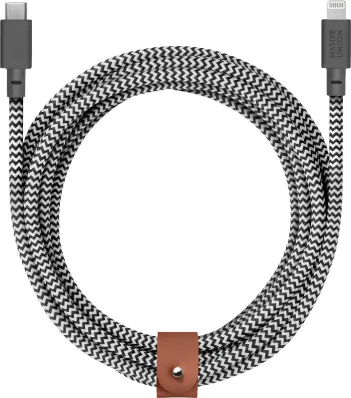 Native Union – 10′ Fast Charging iPhone-to-USB Type C Cable 60W – Zebra