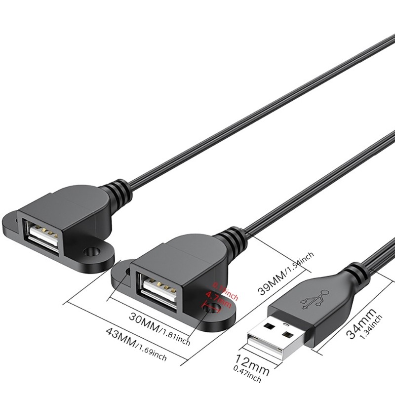 USB Power Adapter Cord USB Y Splitter Charging Cable for USB Fans and Lamps gallery