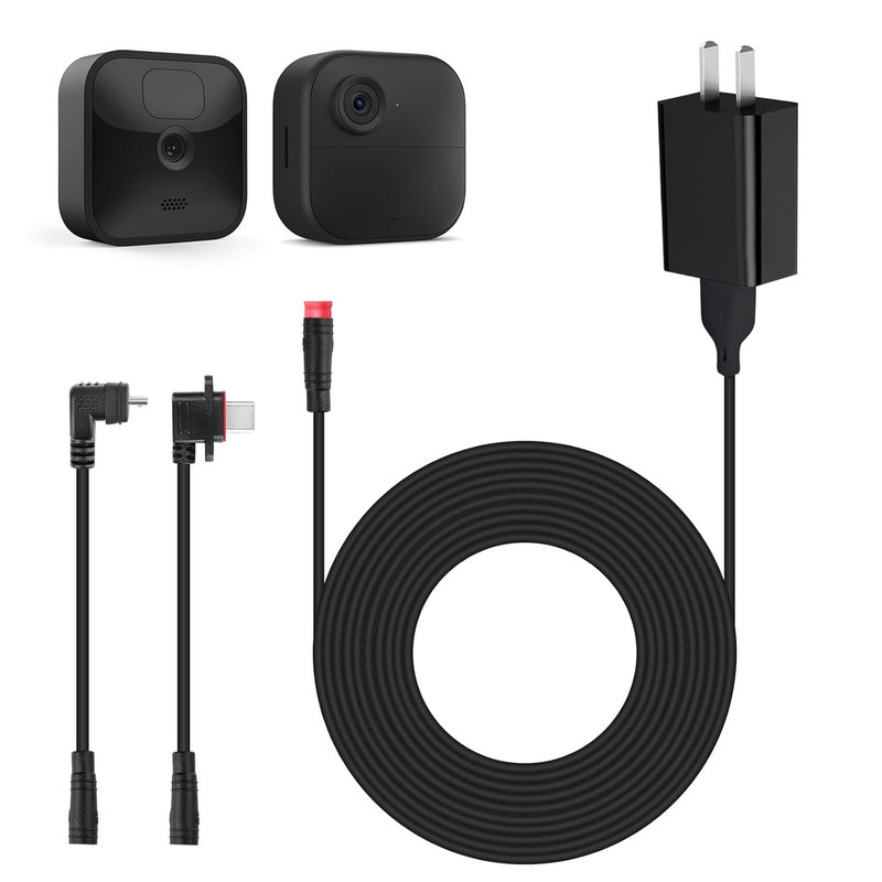 23Ft (7M) Weatherproof Power Extension Cable with Micro USB Adapter for Blink Ou