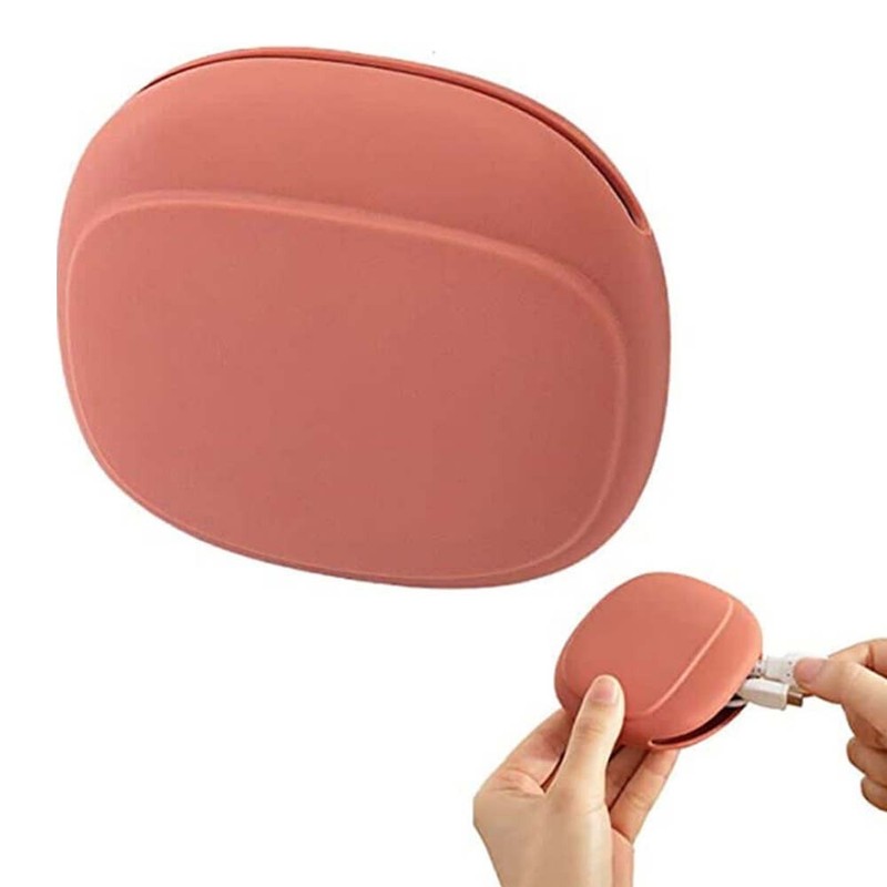Portable Charging Cable & Earphone Storage Box, Silicone Data Cable Bag gallery