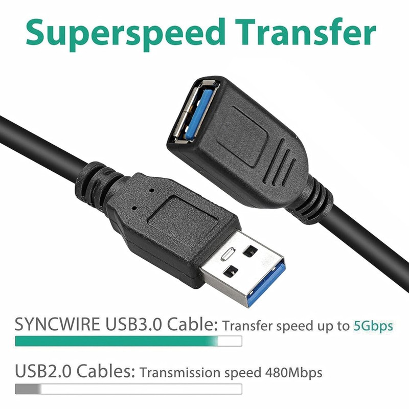 2 Pack 15cm Short USB 3.0 Male A to Female A Extension Cable 5GBps for Laptop... gallery