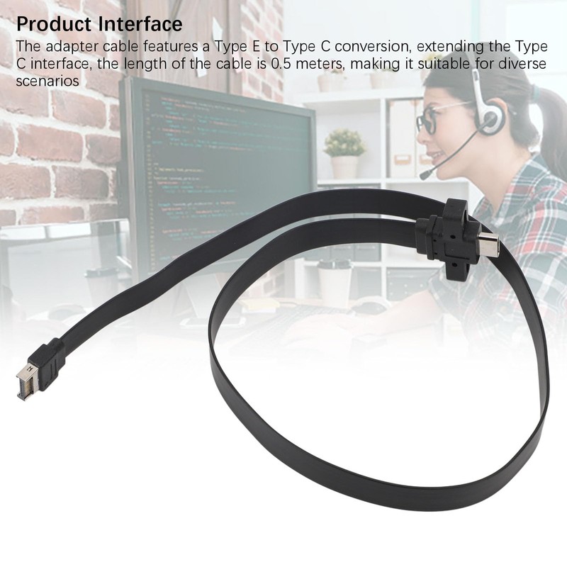 20Gbps USB 3.2 Gen 2x2 Type E To Type C Cable Front Panel Adapter Cord 0.5M gallery