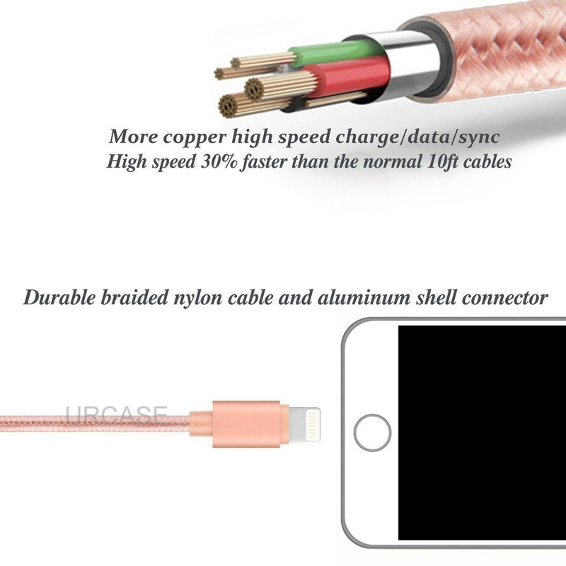 LOT MFI Cable 3/6/10FT Certified Braided USB Charger For iPhone 14 13 12 11 Pro gallery