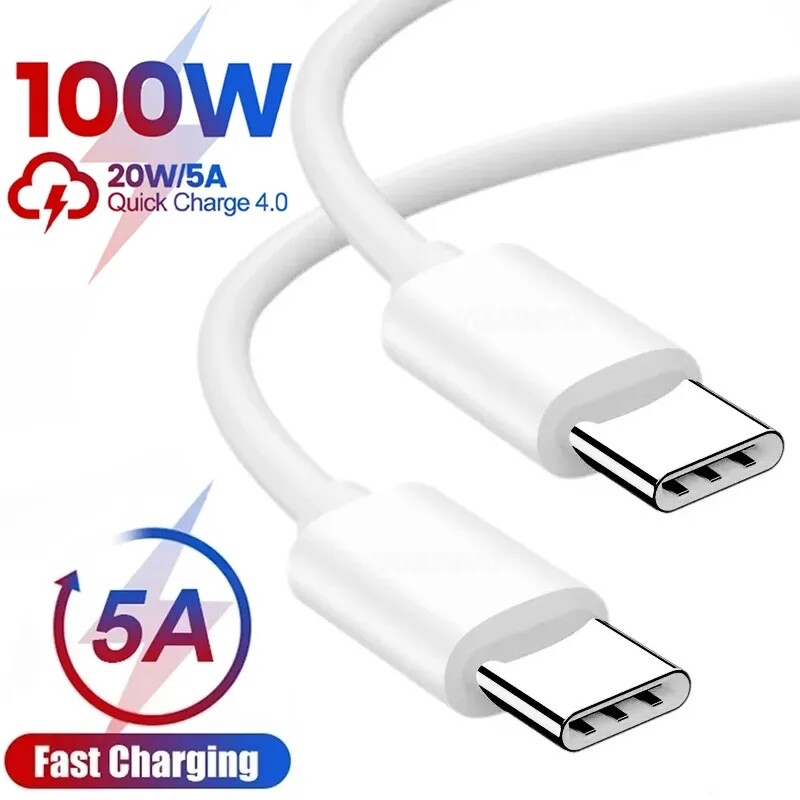 3/6FT Type C to Type C Fast Charger Charging Cord PD Cable For Samsung Android
