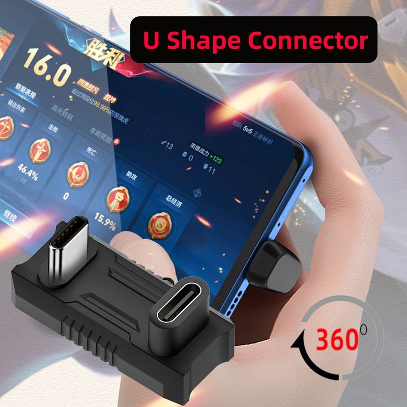 xiwai 20Gbps USB3.1 Type C Male to Female Power Data Video Adapter Opposite U gallery