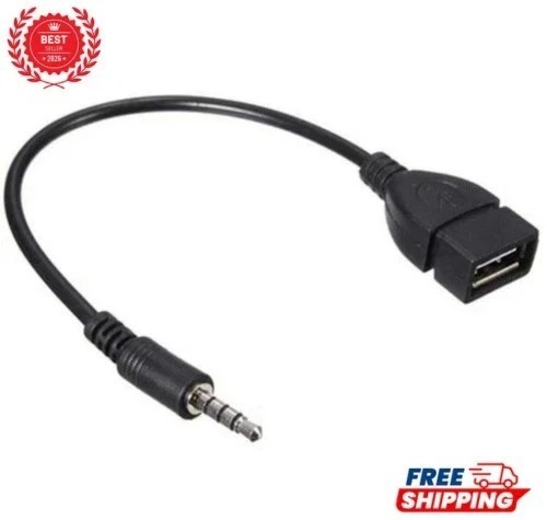 3pcs Audio AUX Jack 3.5mm Male to USB 2.0 Type A Female OTG Converter Adapter