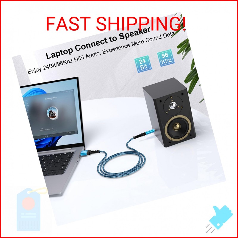 CIQILY USB A to 3.5mm Audio Aux Cable,Braided 3FT USB Male to AUX Male Jack Adap gallery