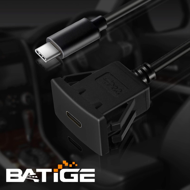 Square Type C 3.1 Car Flush Mount Cable USB C 3.1 Panel Mount Male to Female ... gallery