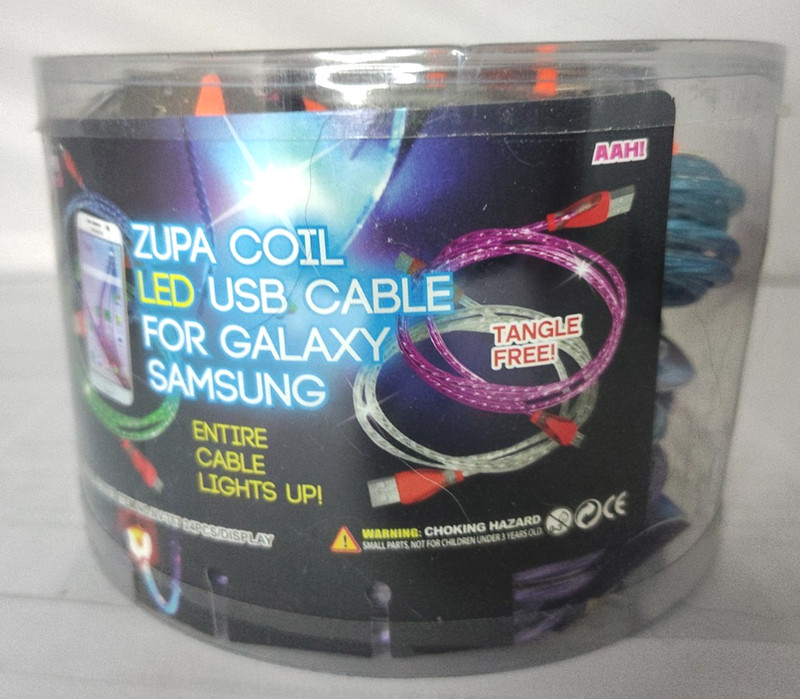 Zupa Coil Light up Galaxy Samsung USB Cable Bucket