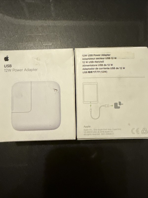 Lot of 2 GENUINE Apple 12W USB Fast Charging Power Adapter for iPad/iPhone