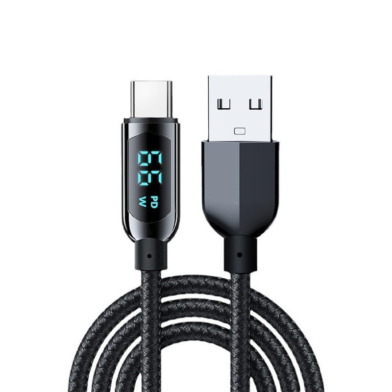 USB A to USB Cable,4 Feet Cable with Display Power watt,66W Max Fast Charging…