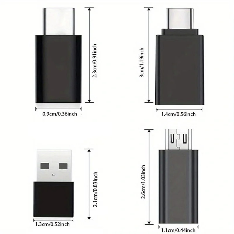 8Pcs USB to USB C Adapter, USB Type C Female to USB Adapter, Micro USB to USB C gallery