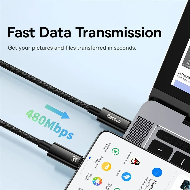 240W USB-C Fast Charging Cable for iPhone 17 MacBook Samsung Xiaomi gallery