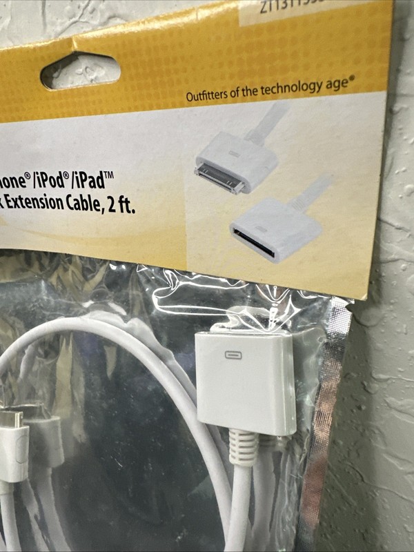 Ziotek Dock Extension Cable For iPhone, iPod, iPad 2 Ft New Sealed gallery