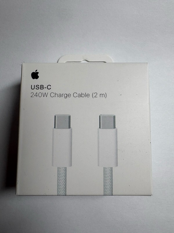 Apple 240W USB-C Charge Cable White 2M New In Box Sealed (2 pack)