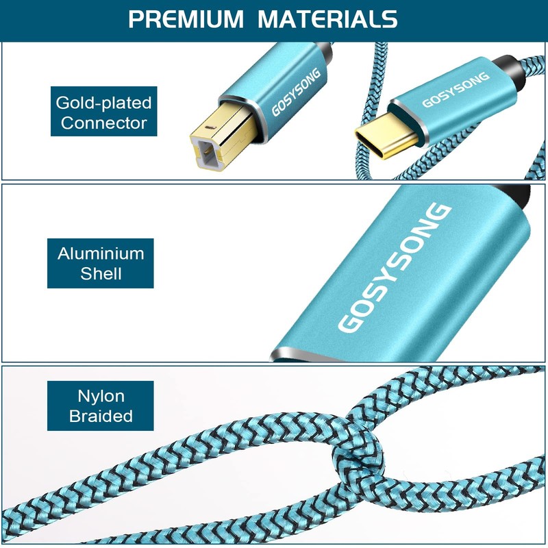 50ft Active USB C to B Printer Cable with Printer, Scanner, Fax, Piano,Midi K... gallery