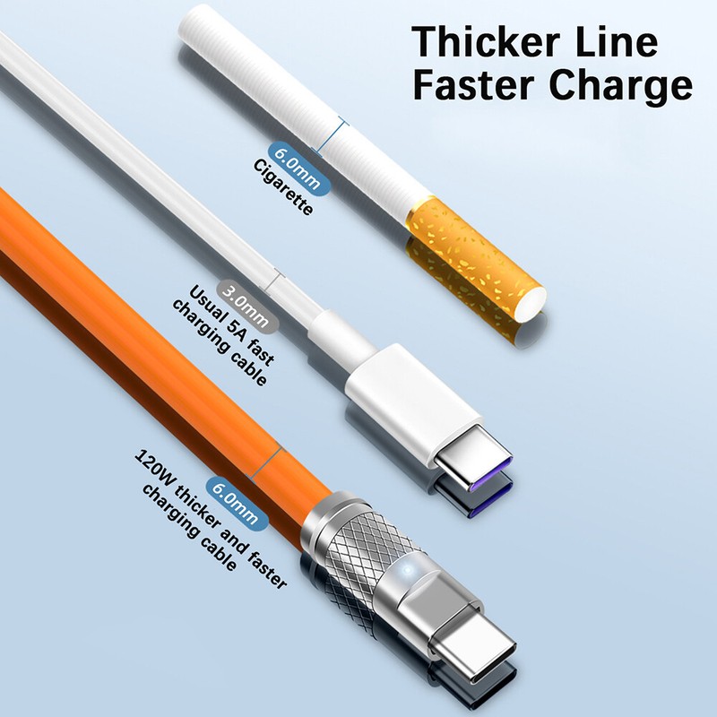 3 in 1 Max 120W 6.0 FT Fast Charging Cable USB Universal Cell Phone Charger Cord gallery