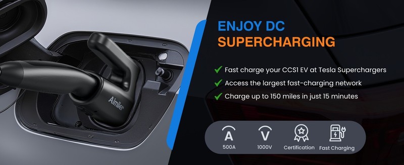NACS to CCS1 Adapter 500A DC Tesla Supercharger Fits Ford, Rivian, GM EVs "READ" gallery