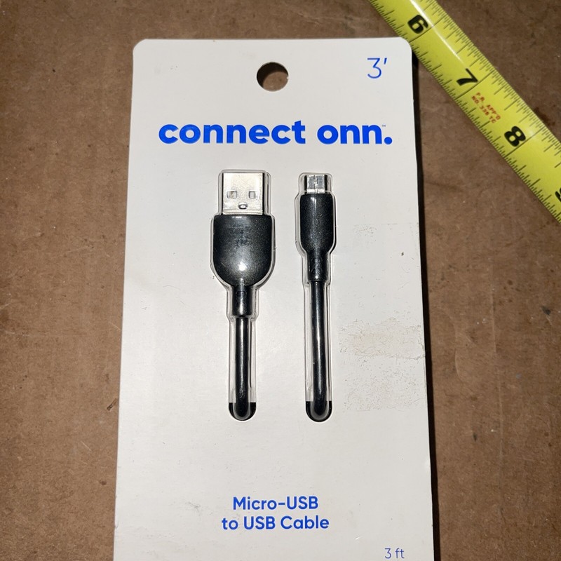 Connect onn Micro-USB to USB Cable 3’-Brand New gallery