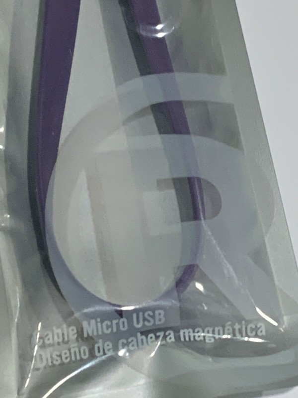 12-Inch Micro USB Cable USB-A Male to Micro USB Male, Purple, with Magnetic Ends gallery