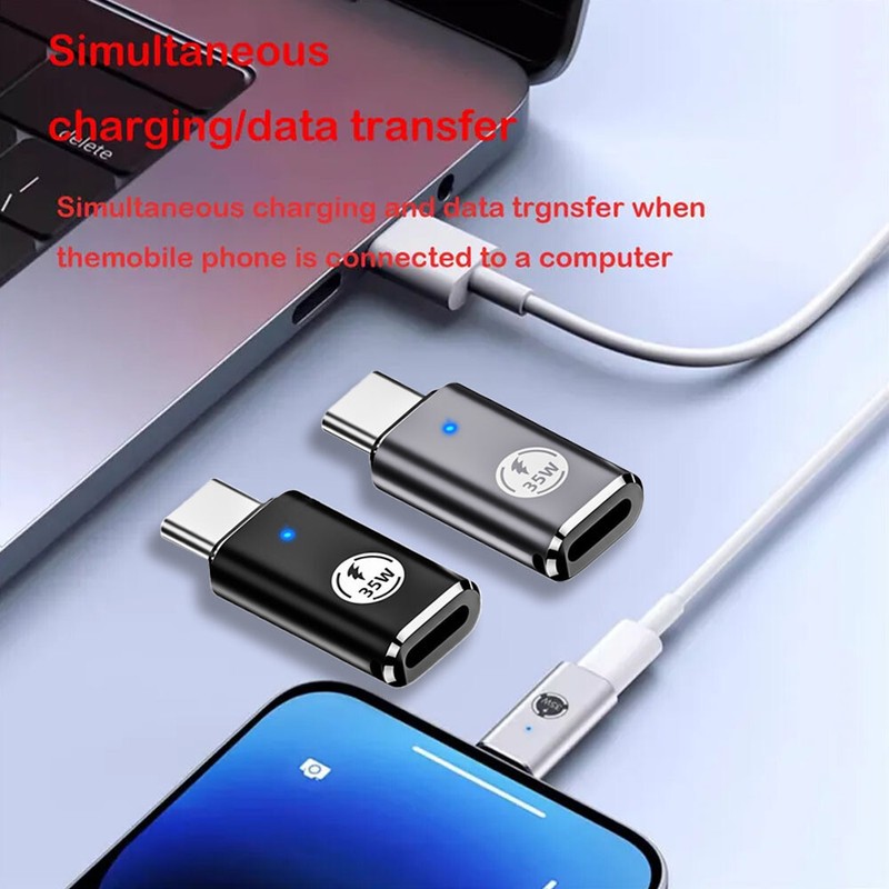 35W USB-C Male to iOS Female Adapter + lanyard For iPhone 15 Pro Max 15 Pl ~ gallery