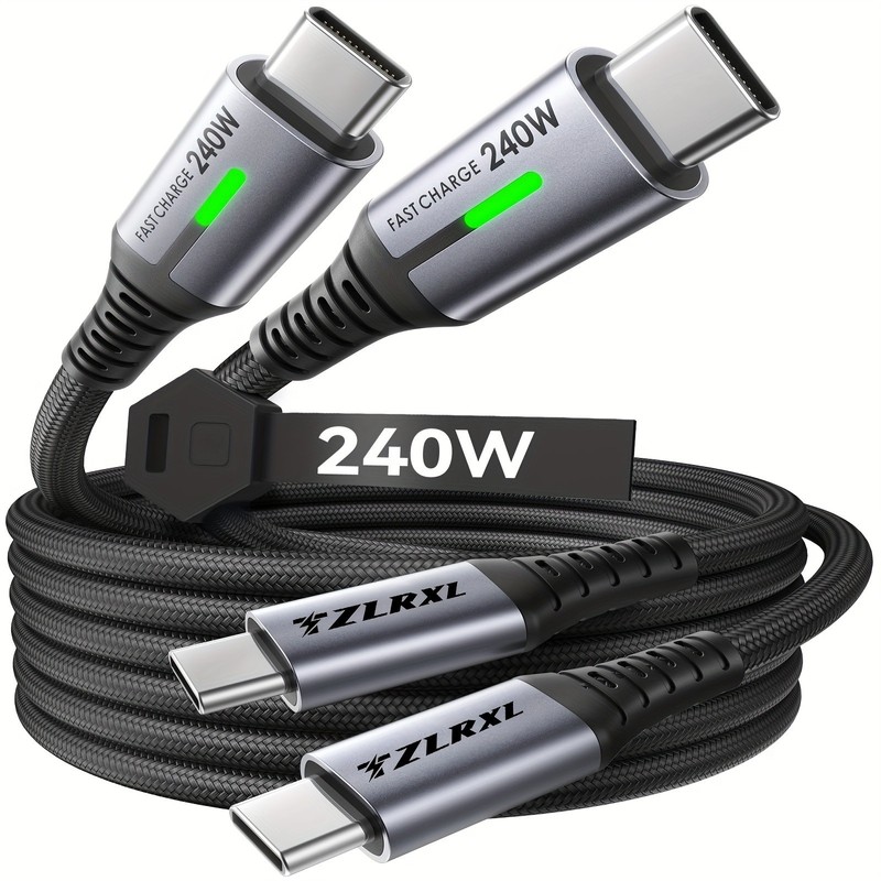 Tzlrxl_240W Ultra-fast Charging High-speed data transmission, TYPE C to TYPE C 