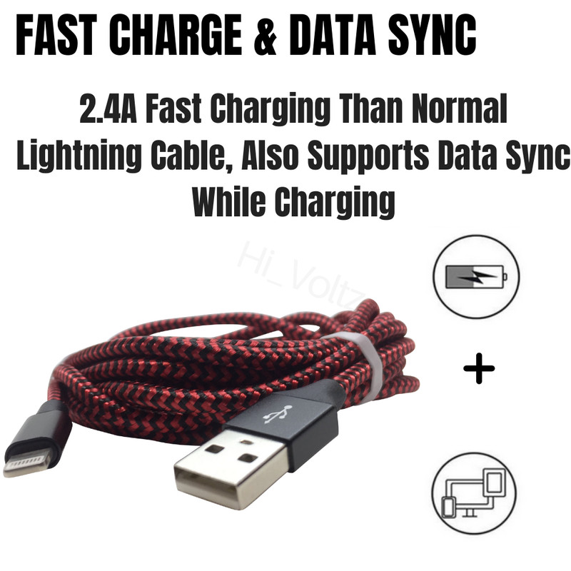 USB Power Adapter Data Cord For iPhone 13 12 11 XS X XR 8 7 6 Fast Charger Cable gallery