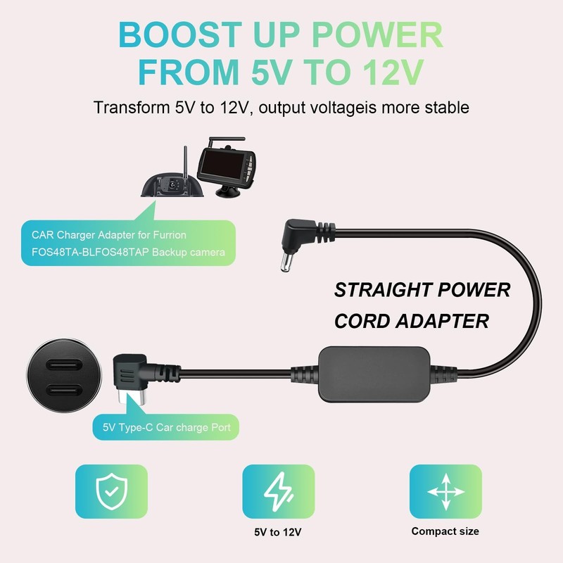 Furrion Vision S Display Power Cable - USB-to DC 3.5mm Charger Adapter for FO... gallery