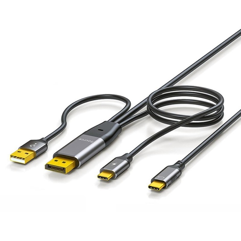 Displayport to USB C Cable 4k60hz with USB Power Supply Support Touch Display…