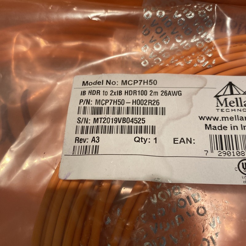 Mellanox Model No: MCP7H50 IB HDR to 2xIB HDR100 2m 26AWG gallery