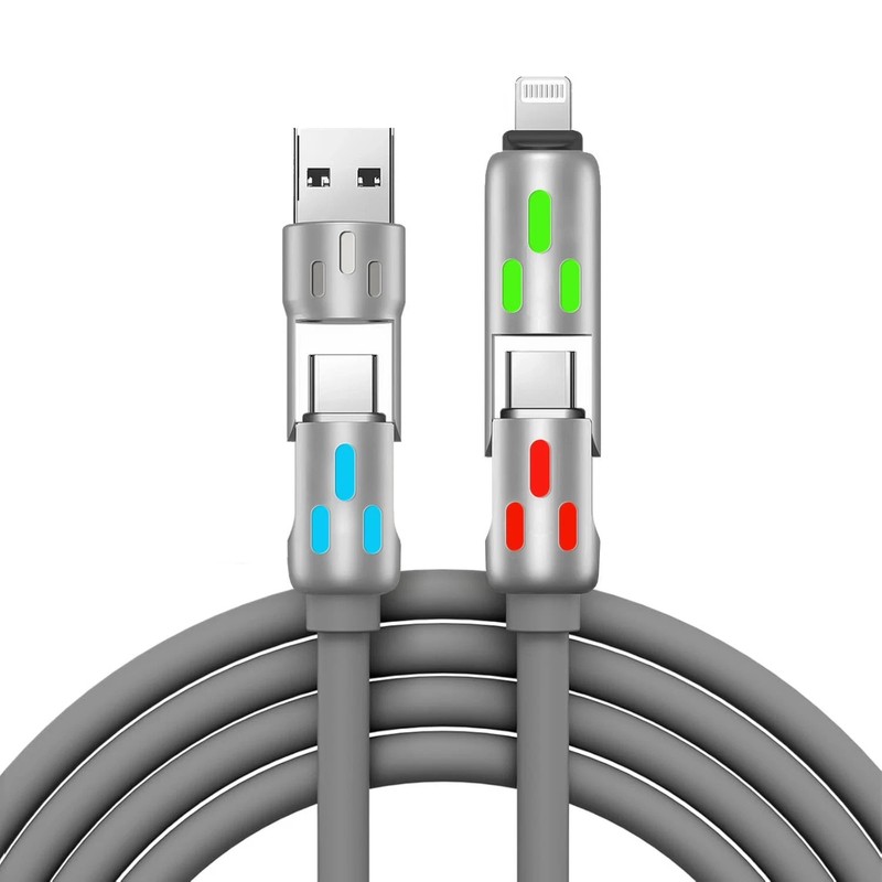 4 in 1 Multi-USB Charging Cable – MAX 240W Fast Charging/With USB A+ Type-C 6ft