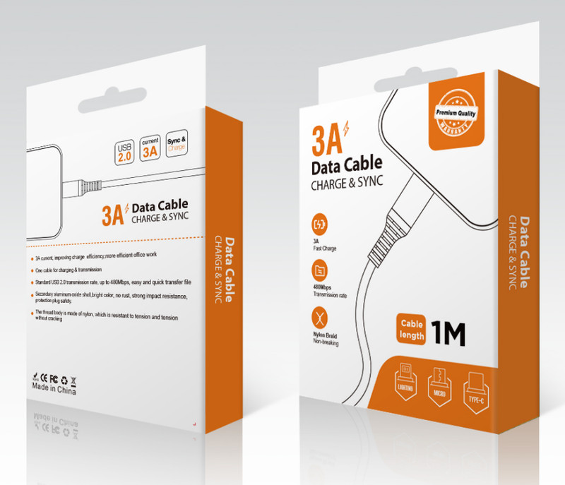 USB C to C- Cable 2.0 HQ Nylon 3 ft, For iPhone 16/15, Tablet,(2 Pack) gallery