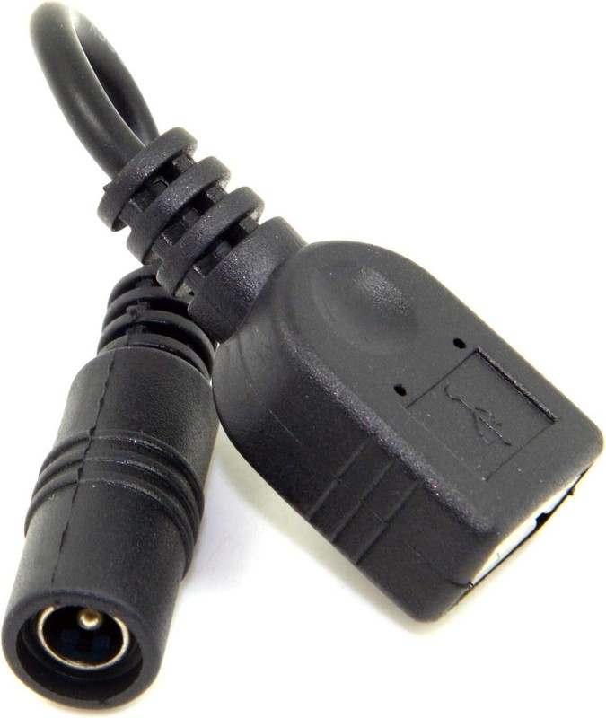 cablecc 5V USB Female to DC Power Jack 5.5 2.1mm Charge Adpter Cable for Cell Ph gallery